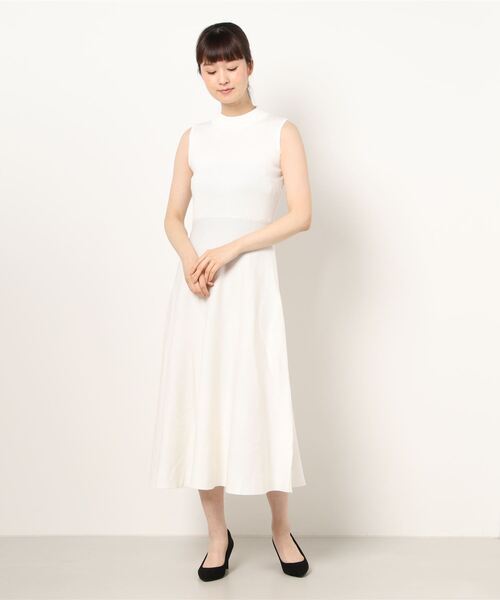 KOBE LETTUCE（コウベレタス）の「フィットアンドフレアノースリニットワンピース（ワンピース・レディース・ホワイト/ミント/ブラック/ブラウン系その他/ブルー系その他・FREE）」の13枚目の写真