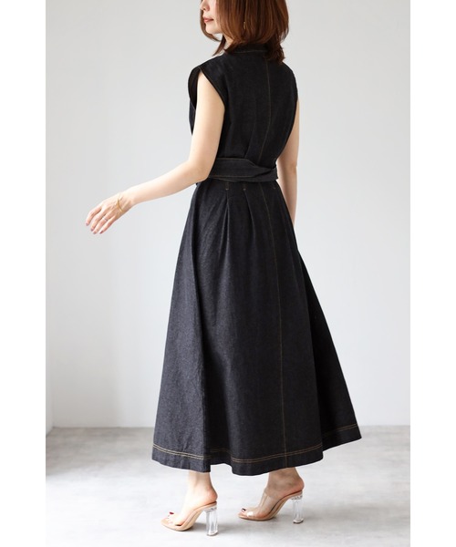 Sosandar デニムワンピース ボタンフロント Sosandar デニムワンピース ボタンフロント