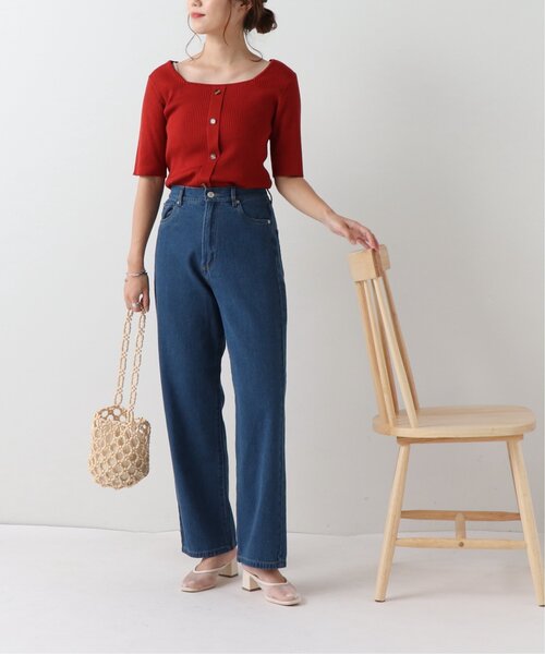 frames RAY CASSIN(フレームスレイカズン)の「デニムストレートパンツ(その他パンツ・レディース・インディゴブルー/ブルー・FREE)」の4枚目の写真