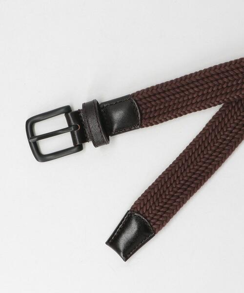 green label relaxing（グリーンレーベルリラクシング）の「ゴム メッシュ ソリッド ベルト（ベルト・メンズ・ダークブラウン/ブラック/ネイビー・MEDIUM/LARGE）」の4枚目の写真