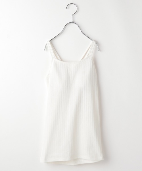 GLOBAL WORK（グローバルワーク）の「【AND YUA ANY】ファーストカップ付きキャミソール/952679（キャミソール・キッズ・ホワイト/ブラック・150cm/160cm）」の2枚目の写真