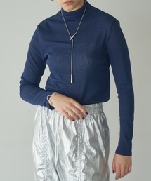 Happy John（ハッピージョン）の「high neck long color tops/ハイネックロングカラートップス（Tシャツ/カットソー）」