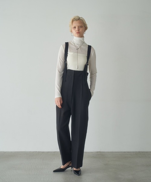 人気定番 high neck tops/ハイネックロングカラートップス（T color long トップス