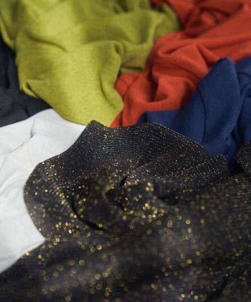 Happy John(ハッピージョン)の「high neck long color tops/ハイネックロングカラートップス(Tシャツ/カットソー・レディース・ブラック/ブルー/グリーン/ナチュラル/オレンジ/ライトブルー/ピンク/ラメ・FREE)」の20枚目の写真