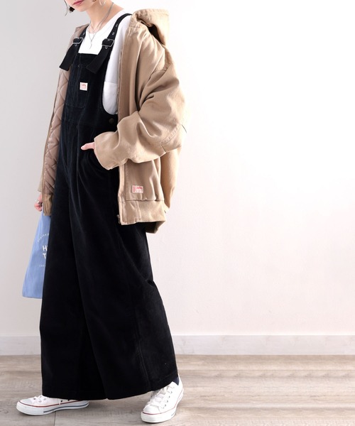 Java(ジャバ)の「《Javaジャバコラボ》ゆるっと楽ちん。大人が着るコーデュロイサロペットパンツ(サロペット/オーバーオール・レディース・ブラック/ベージュ・MEDIUM/LARGE/X-LARGE)」の15枚目の写真