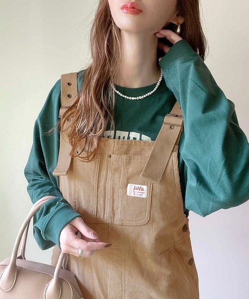 Java(ジャバ)の「《Javaジャバコラボ》ゆるっと楽ちん。大人が着るコーデュロイサロペットパンツ(サロペット/オーバーオール・レディース・ブラック/ベージュ・MEDIUM/LARGE/X-LARGE)」の7枚目の写真