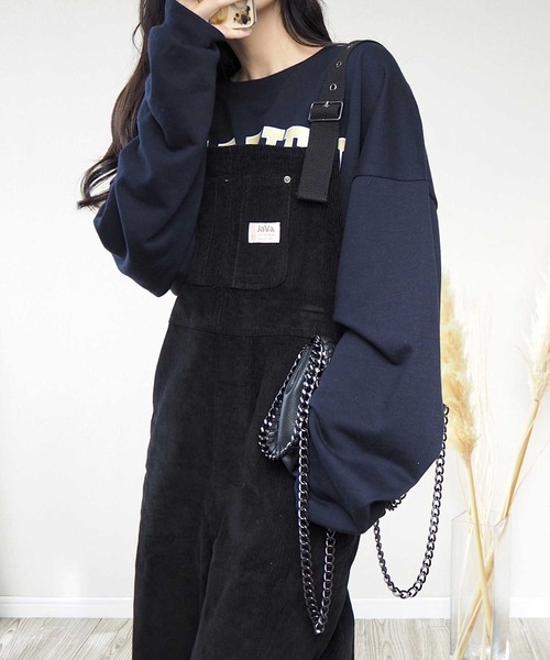 Java(ジャバ)の「《Javaジャバコラボ》ゆるっと楽ちん。大人が着るコーデュロイサロペットパンツ(サロペット/オーバーオール・レディース・ブラック/ベージュ・MEDIUM/LARGE/X-LARGE)」の16枚目の写真