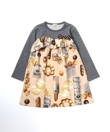 ブレッド柄　ワンピース(100-130cm)