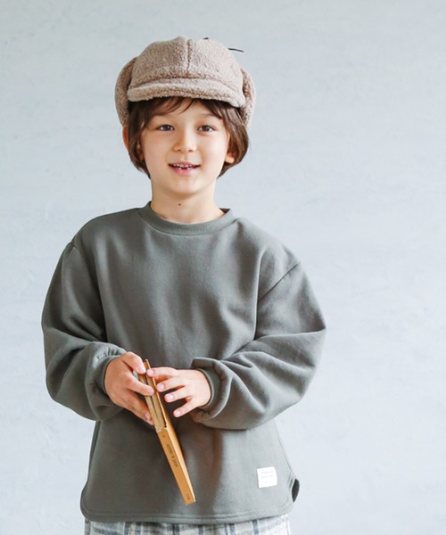 pairmanon(ペアマノン)の「【毛玉知らずのOriginalフェイスコットン100】裏起毛ユニセックス無地長袖トレーナー(スウェット・キッズ・ライトグレー/ブラック/カーキ/ピンク/アイボリー/ミント/モカ/ラベンダー/ダークブルー/グレイッシュベージュ/チャコール/ブルー系その他3・90/100/110/120/130/140/150)」の8枚目の写真