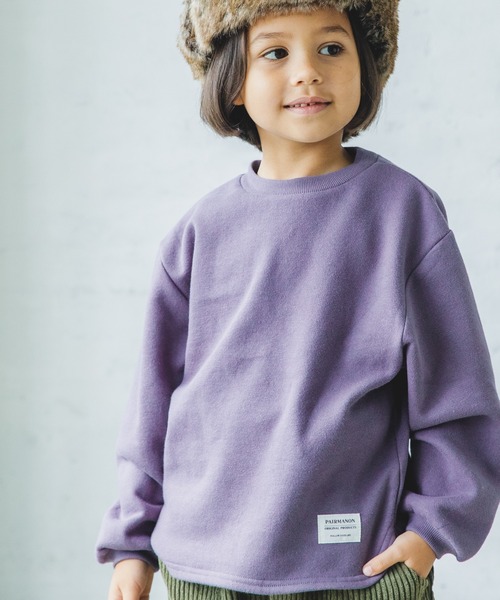 pairmanon(ペアマノン)の「【毛玉知らずのOriginalフェイスコットン100】裏起毛ユニセックス無地長袖トレーナー(スウェット・キッズ・ライトグレー/ブラック/カーキ/ピンク/アイボリー/ミント/モカ/ラベンダー/ダークブルー/グレイッシュベージュ/チャコール/ブルー系その他3・90/100/110/120/130/140/150)」の5枚目の写真