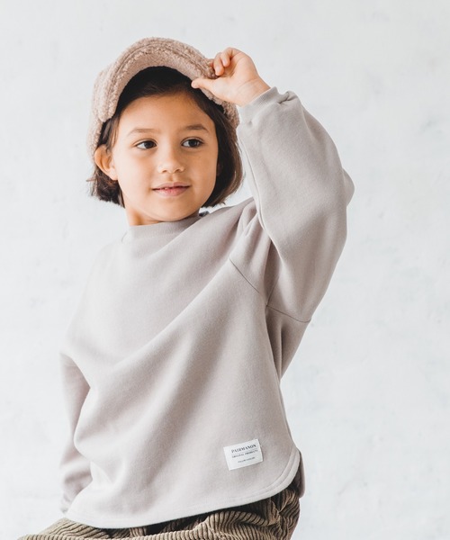 pairmanon(ペアマノン)の「【毛玉知らずのOriginalフェイスコットン100】裏起毛ユニセックス無地長袖トレーナー(スウェット・キッズ・ライトグレー/ブラック/カーキ/ピンク/アイボリー/ミント/モカ/ラベンダー/ダークブルー/グレイッシュベージュ/チャコール/ブルー系その他3・90/100/110/120/130/140/150)」の4枚目の写真