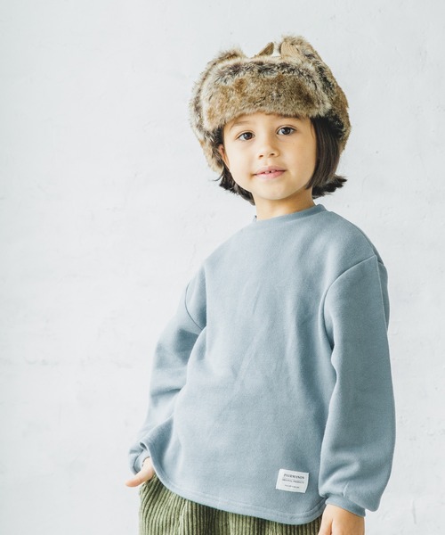 pairmanon(ペアマノン)の「【毛玉知らずのOriginalフェイスコットン100】裏起毛ユニセックス無地長袖トレーナー(スウェット・キッズ・ライトグレー/ブラック/カーキ/ピンク/アイボリー/ミント/モカ/ラベンダー/ダークブルー/グレイッシュベージュ/チャコール/ブルー系その他3・90/100/110/120/130/140/150)」の10枚目の写真