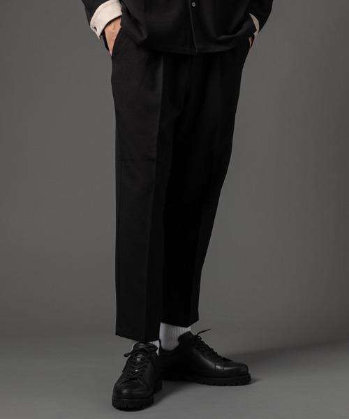 MYSELF ABAHOUSE（マイセルフアバハウス）の「【MYSELF ABAHOUSE】セットアップ対応 アムンゼン ワンタックイージーパンツ（スラックス・メンズ・アイボリー/チャコールグレー/キャメル/ダークグリーン/ブラック・46/48）」の3枚目の写真