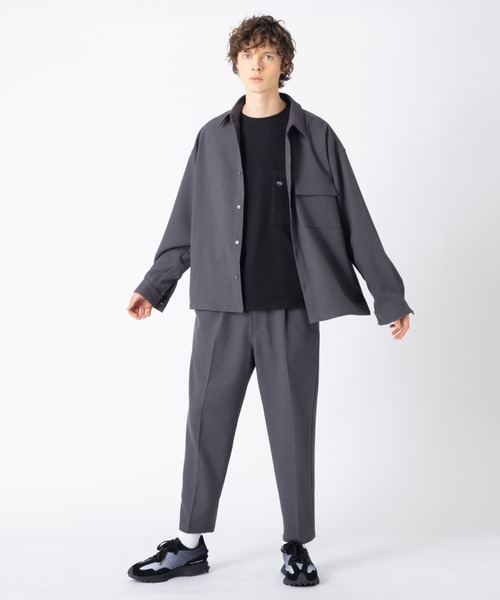 MYSELF ABAHOUSE（マイセルフアバハウス）の「【MYSELF ABAHOUSE】セットアップ対応 アムンゼン ワンタックイージーパンツ（スラックス・メンズ・アイボリー/チャコールグレー/キャメル/ダークグリーン/ブラック・46/48）」の8枚目の写真