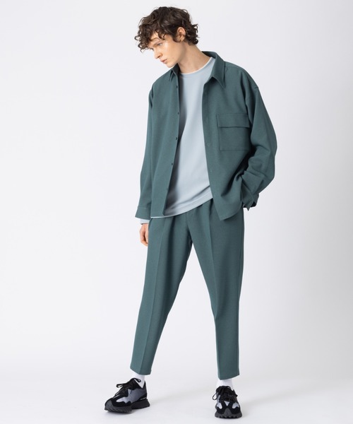 MYSELF ABAHOUSE（マイセルフアバハウス）の「【MYSELF ABAHOUSE】セットアップ対応 アムンゼン ワンタックイージーパンツ（スラックス・メンズ・アイボリー/チャコールグレー/キャメル/ダークグリーン/ブラック・46/48）」の9枚目の写真