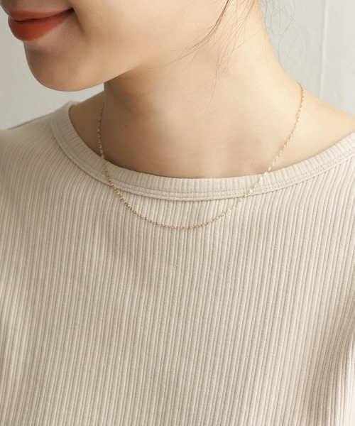 URBAN RESEARCH DOORS（アーバンリサーチドアーズ）の「カットエクレアチェーンショートネックレス（ネックレス・レディース・シルバー/ゴールド・ONE）」の2枚目の写真