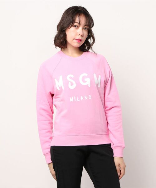 高品質の激安 ブラッシュロゴスウェット トレーナー ウィメンズ Msgm スウェット