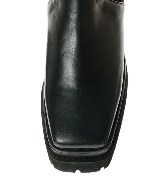 EVRIS(エヴリス)の「スクエアトゥショートブーツ(ブーツ・レディース・ブラウン/ブラック・SMALL/MEDIUM/LARGE)」の4枚目の写真