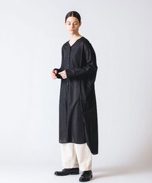 mizuiro ind バスケットパターンバックヨークワンピース