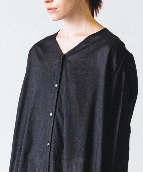 mizuiroind（ミズイロインド）の「mizuiro ind バスケットパターンバックヨークワンピース（ワンピース・レディース・ベージュ/グレー/アイボリー/ブラック・FREE）」の13枚目の写真