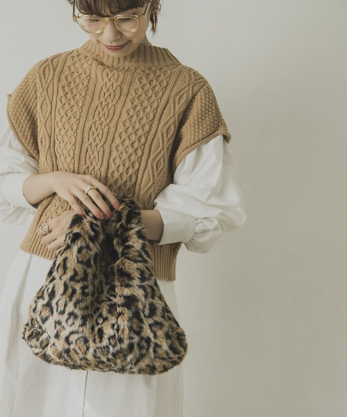 URBAN RESEARCH（アーバンリサーチ）の「ファーミニバッグ（トートバッグ・レディース・アニマル/アイボリー/ブルー系その他・-）」の5枚目の写真