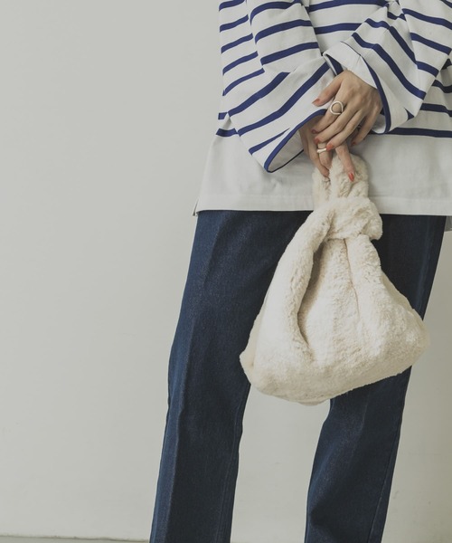 URBAN RESEARCH（アーバンリサーチ）の「ファーミニバッグ（トートバッグ・レディース・アニマル/アイボリー/ブルー系その他・-）」の9枚目の写真