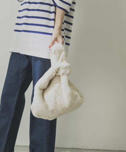 URBAN RESEARCH（アーバンリサーチ）の「ファーミニバッグ（トートバッグ・レディース・アニマル/アイボリー/ブルー系その他・-）」の10枚目の写真