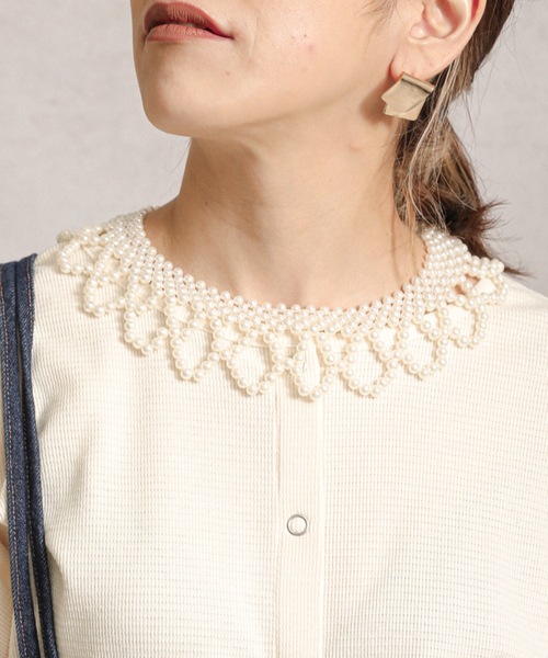 ap retro（アプレトロ）の「パールつけ襟ネックレス（ネックレス・レディース・A/B/C/D・FREE）」の4枚目の写真