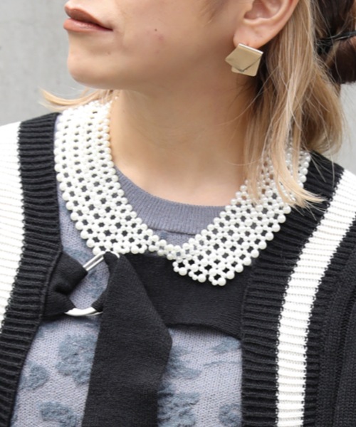 ap retro（アプレトロ）の「パールつけ襟ネックレス（ネックレス・レディース・A/B/C/D・FREE）」の5枚目の写真