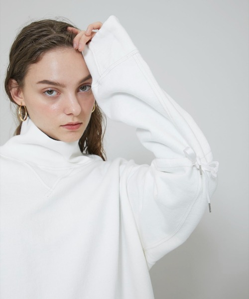 FILL THE BILL（フィルザビル）の「【FILL THE BILL(フィルザビル)】ヘビーコットンタートルスウェット/HEAVY COTTON TURTLE SWEAT（スウェット・レディース・ホワイト/グレー・1）」の9枚目の写真