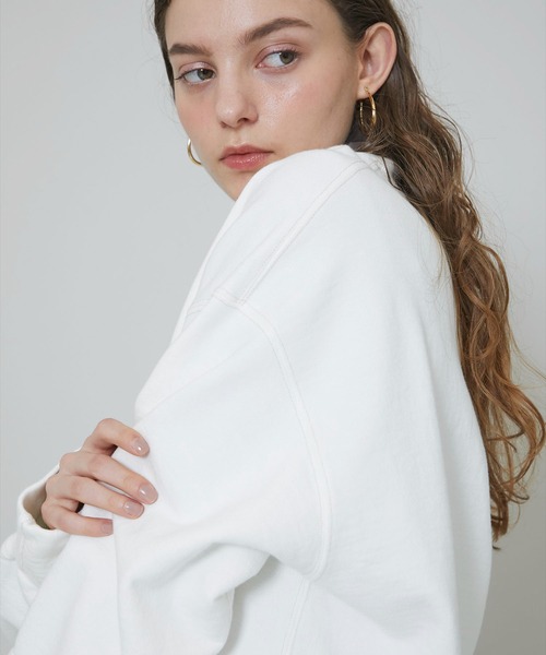 FILL THE BILL（フィルザビル）の「【FILL THE BILL(フィルザビル)】ヘビーコットンタートルスウェット/HEAVY COTTON TURTLE SWEAT（スウェット・レディース・ホワイト/グレー・1）」の12枚目の写真