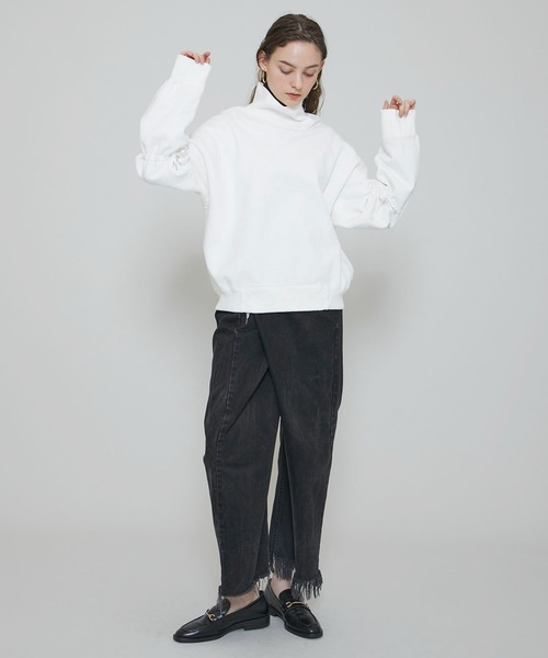 FILL THE BILL（フィルザビル）の「【FILL THE BILL(フィルザビル)】ヘビーコットンタートルスウェット/HEAVY COTTON TURTLE SWEAT（スウェット・レディース・ホワイト/グレー・1）」の14枚目の写真