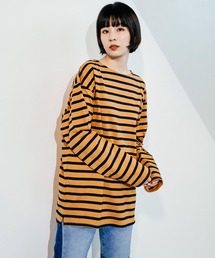 Ressaca（レサーカ）の「オーバーサイズ バスクボーダー長袖TEE / 無地（Tシャツ/カットソー）」