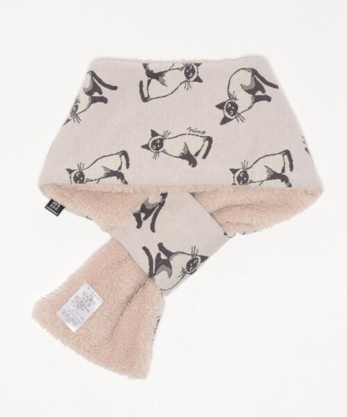 nino（ニノ）の「マフラー　オリジナルシャムねこＪＱ（マフラー・レディース・アイボリー・フリー）」の2枚目の写真