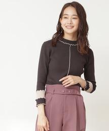 N.（N. Natural Beauty Basic） | ◆バイカラーニット(ニット/セーター)