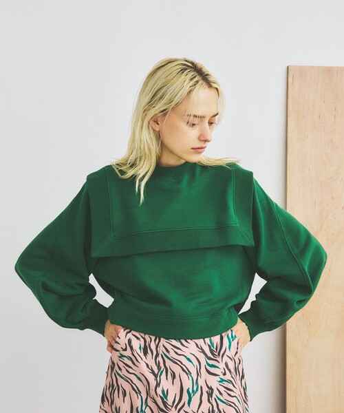 INella(イネラ)の「【INella(イネラ)】セパレートセーラースウェット(Tシャツ/カットソー・レディース・グリーン/ブラック/ベージュ・FREE)」の20枚目の写真