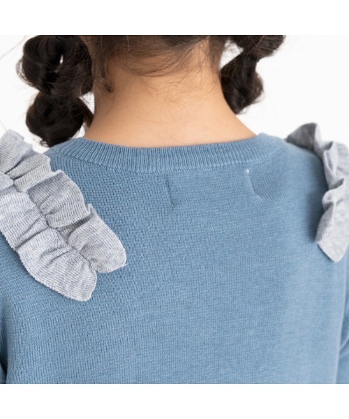 【セール】[85-130]リボン付き切替ワンピース ※洗えるニット（ワンピース）｜ami amie（アミアミ）