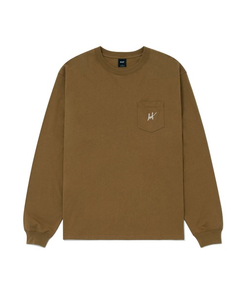 HUF（ハフ）の「SCRIPT POCKET L/S TEE / HUF ロングスリーブTシャツ（Tシャツ/カットソー・メンズ・ホワイト/ブラック/ブラウン系その他/ブルー系その他・SMALL/MEDIUM/LARGE/X-LARGE/XX-LARGE）」の4枚目の写真