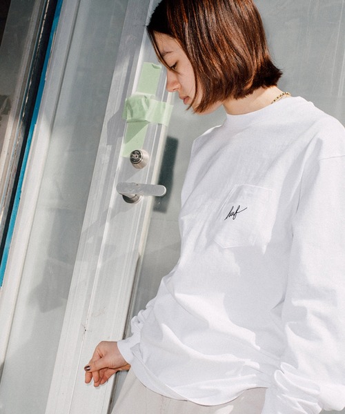 HUF（ハフ）の「SCRIPT POCKET L/S TEE / HUF ロングスリーブTシャツ（Tシャツ/カットソー・メンズ・ホワイト/ブラック/ブラウン系その他/ブルー系その他・SMALL/MEDIUM/LARGE/X-LARGE/XX-LARGE）」の14枚目の写真