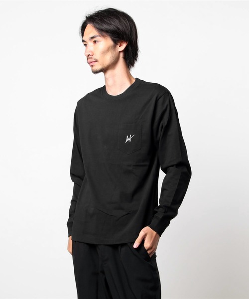 HUF（ハフ）の「SCRIPT POCKET L/S TEE / HUF ロングスリーブTシャツ（Tシャツ/カットソー・メンズ・ホワイト/ブラック/ブラウン系その他/ブルー系その他・SMALL/MEDIUM/LARGE/X-LARGE/XX-LARGE）」の7枚目の写真