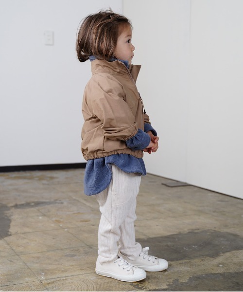 quoti use fith（クゥオティ　ユース　フィス）の「コットンナイロン 長袖 ジップブルゾン（ブルゾン・キッズ・ブラック/ベージュ/グリーン・90/100/110/120/80/130）」の16枚目の写真