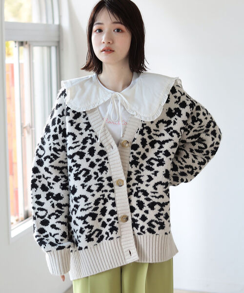 BeAMS DOT(ビームスドット)の「【WEB限定】BeAMS DOT / アソート柄 ビッグカーディガン(カーディガン/ボレロ・レディース・その他/レオパード・FREE)」の2枚目の写真