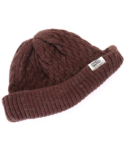 Sense of Grace(センスオブグレース)の「ROLL WATCH STAMP ケーブル編み ロールワッチ(ニットキャップ/ビーニー・メンズ・ブラック/ブラウン/グレー/イエロー/オレンジ・FREE)」の3枚目の写真