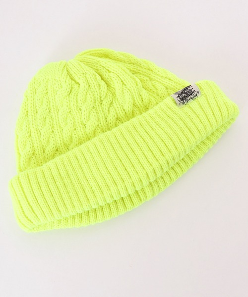 Sense of Grace(センスオブグレース)の「ROLL WATCH STAMP ケーブル編み ロールワッチ(ニットキャップ/ビーニー・メンズ・ブラック/ブラウン/グレー/イエロー/オレンジ・FREE)」の4枚目の写真
