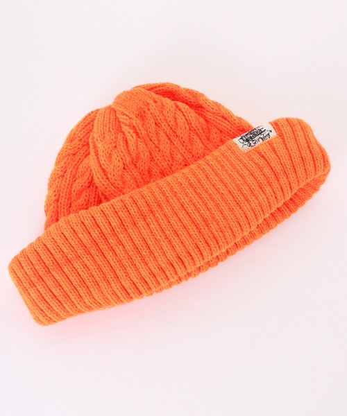 Sense of Grace(センスオブグレース)の「ROLL WATCH STAMP ケーブル編み ロールワッチ(ニットキャップ/ビーニー・メンズ・ブラック/ブラウン/グレー/イエロー/オレンジ・FREE)」の5枚目の写真