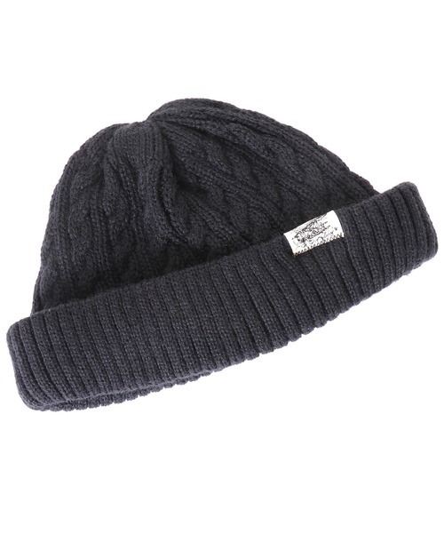 Sense of Grace(センスオブグレース)の「ROLL WATCH STAMP ケーブル編み ロールワッチ(ニットキャップ/ビーニー・メンズ・ブラック/ブラウン/グレー/イエロー/オレンジ・FREE)」の1枚目の写真