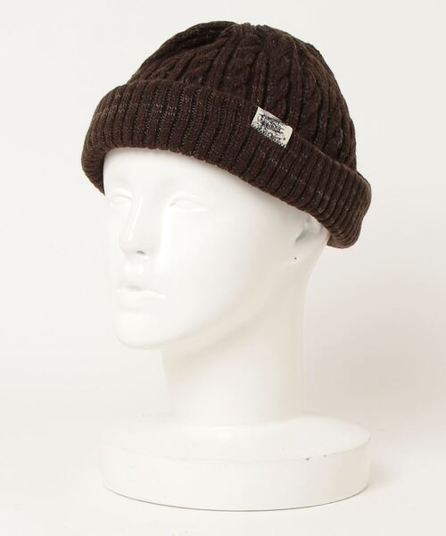Sense of Grace(センスオブグレース)の「ROLL WATCH STAMP ケーブル編み ロールワッチ(ニットキャップ/ビーニー・メンズ・ブラック/ブラウン/グレー/イエロー/オレンジ・FREE)」の8枚目の写真