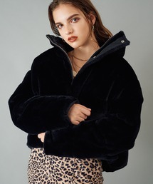 エコファー中綿ショートジャケット