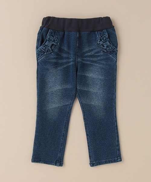 Love&Peace&Money（ラブアンドピースアンドマネー）の「GIRLSニットデニムロングストレッチパンツ（デニムパンツ・キッズ・ネイビー・110cm/90cm/80ｃｍ/120cm/100cm/130cm）」の22枚目の写真