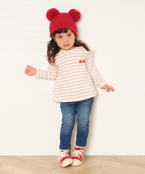 Love&Peace&Money（ラブアンドピースアンドマネー）の「GIRLSニットデニムロングストレッチパンツ（デニムパンツ・キッズ・ネイビー・110cm/90cm/80ｃｍ/120cm/100cm/130cm）」の18枚目の写真